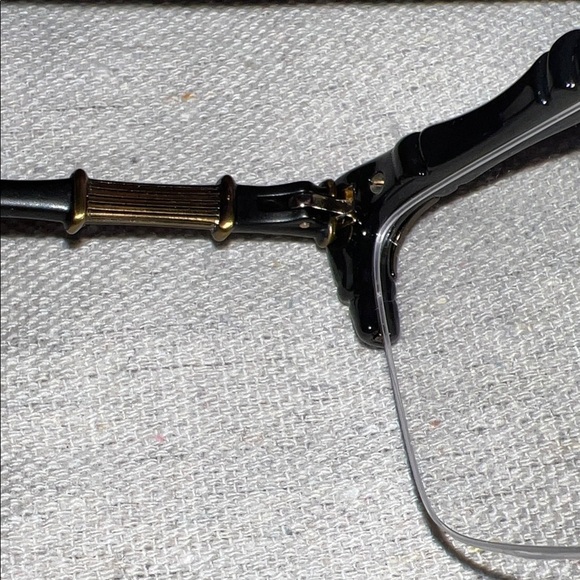 Gucci Black and Gold Eyeglasses with Case main image 7